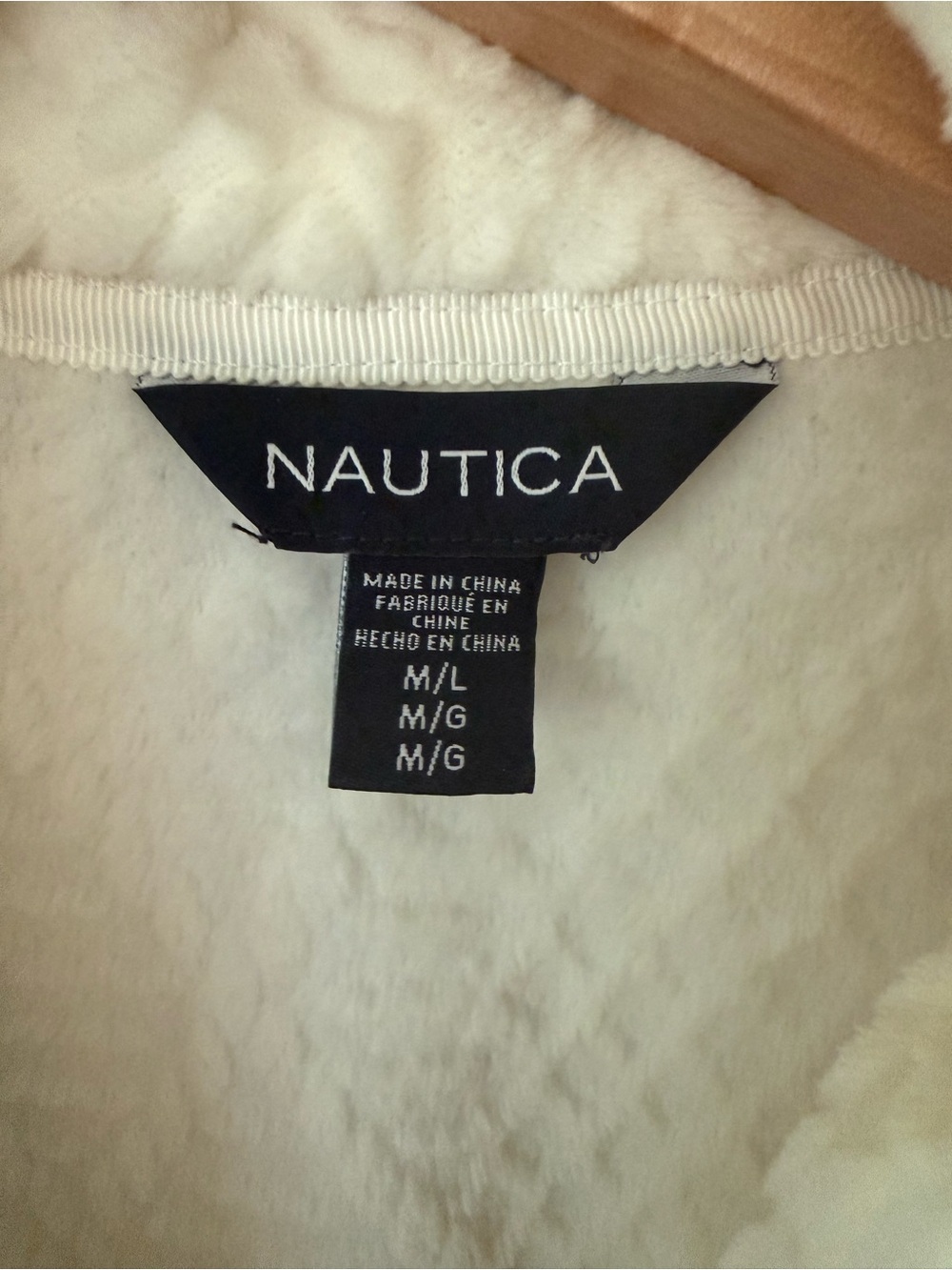Nautica Women's Cream Quilted Plush Shawl-Collar Robe with Waist Tie - Picture 3 of 5